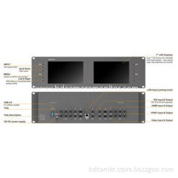 3RU Rack Dual HD SDI HDMI 3G SDI Monitor With Metal & thin